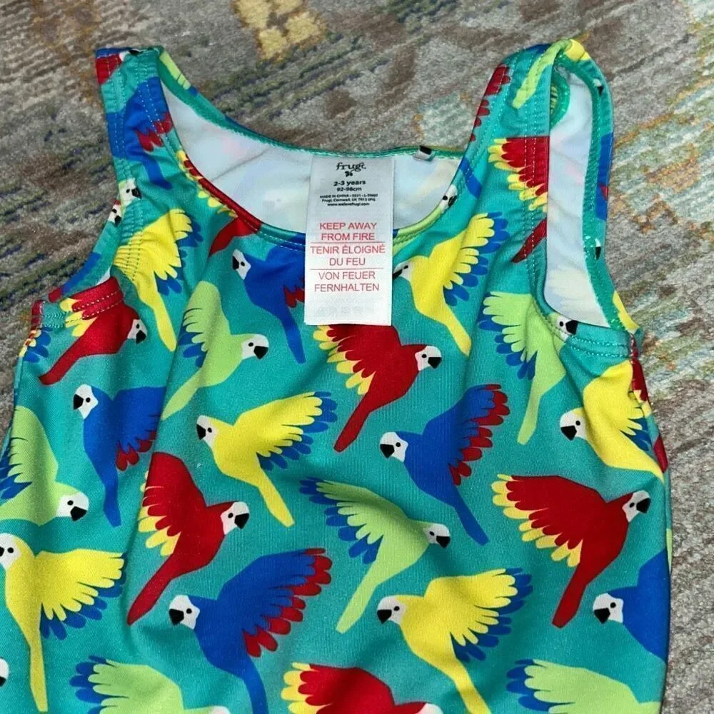 Frugi parrot swimsuit girls sz 2/3